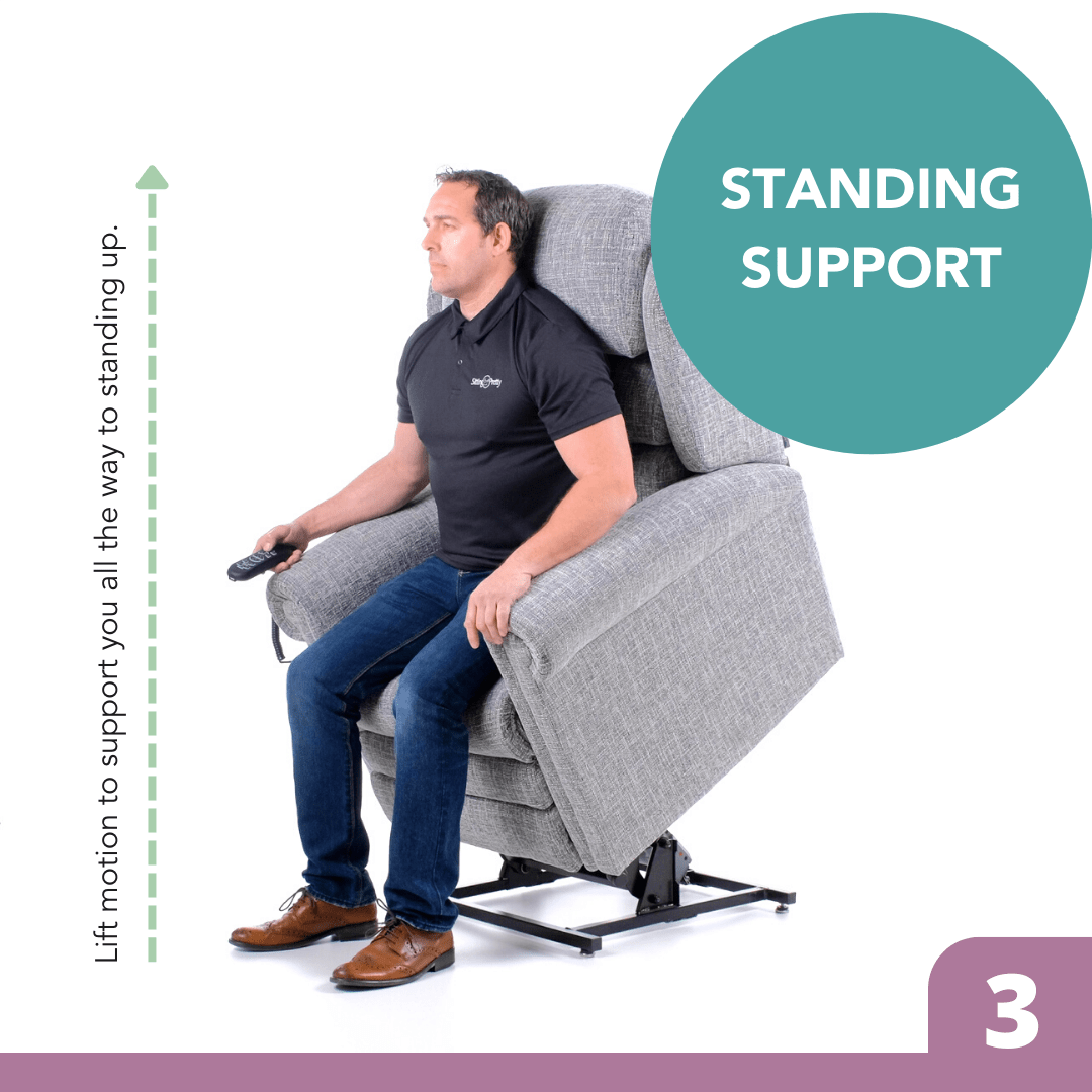 Recliner that stands store you up